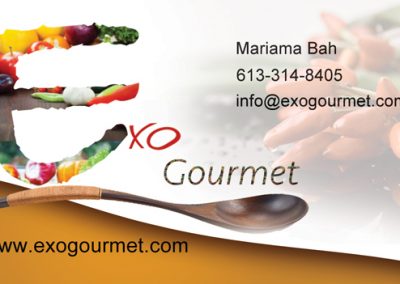 Business Cards - ExoGourmet Catering