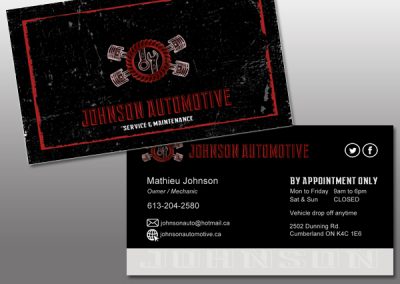 Business cards Johnson Auto