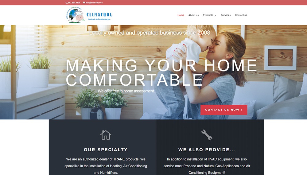 Climatrol - Website designed by Le Studio WebDesign